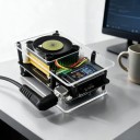 Minerador de Bitcoin 85 x 56 x 44 mm com potência de 15 W e ecrã IPS colorido de 1,14 polegadas para Wi-Fi 2,4 GHz com ventilador em acabamento preto 5