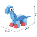 Mini 3D bouwset 2,1 x 9,4 x 6 cm 35 stuks Micro blokken Klein model Brontosaurus Creatieve constructieset voor kinderen Inklapbare dinosaurussen 2