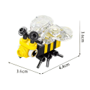 Mini 3D construção abelha 3,6 x 4,4 x 3,6 cm Micro blocos Conjunto 32 pcs Brinquedo de montagem criativa para crianças Desenvolvimento da motricidade fina e criatividade 2