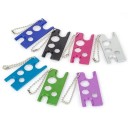 Mini abridor de botellas de acero inoxidable 5,8 x 2,2 x 0,2 cm Quitatapas de pegamentos para pestañas Herramienta abridora 0,8–1,3 cm Ayuda compacta 4