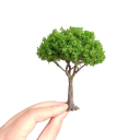 Mini albero modello 10 cm verde Albero decorativo realistico con tronco in filo mini albero per diorama 11