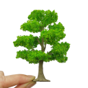 Mini albero modello 10 cm verde Albero decorativo realistico con tronco in filo mini albero per diorama 17