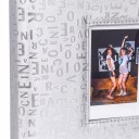 Mini album pentru Fujifilm Instax mini 288 buzunare 20 x 16 x 3 cm Decupaj pentru fotografie pe copertă Gri cu litere Pentru fotografii instantanee 3