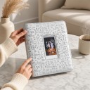 Μίνι άλμπουμ για Fujifilm Instax mini 288 θήκες 20 x 16 x 3 εκ. Άνοιγμα για φωτογραφία στο εξώφυλλο Γκρι με γράμματα Για άμεσες φωτογραφίες 2