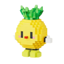 Mini ananas 6,8 x 4 x 7,63 cm 318 pcs Mikro 3D DIY blocs de construction Fruit délicieux Jouet créatif pour enfants à partir de 8 ans Modèle décoratif 2