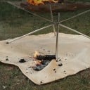 Μίνι ανθεκτική σε φωτιά κουβέρτα Αντιφλεγμονώδης και ανθεκτική στη φωτιά μονωτική επιφάνεια 30 x 30 εκ. Υαλονήματα Μπεζ Για ψήσιμο και κάμπινγκ 2