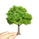 Mini arbre modèle Arbre décoratif réaliste pour diorama et paysage miniature Tronc en fil métallique couronne dense de feuillage 1