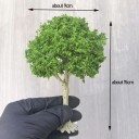 Mini árvore modelo 15 cm Árvore decorativa realista com copa densa tronco de arame mini árvore para diorama paisagem em miniatura 4