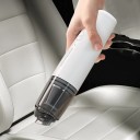 Mini aspirateur à main pour voiture 24,8×5,5×5 cm 7,4V 2000mAh 6000Pa Aspirateur portable sans fil rechargeable USB-C pour voiture et maison blanc 7