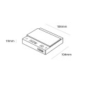 Mini báscula de cocina digital para café 0,3–2 kg 104 × 104 × 19 mm 270 g con temporizador recargable USB-C báscula de barista precisa 8