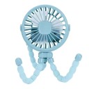 Mini bezlopatkový ventilátor s ohebným držákem na kočárek i stůl USB dobíjení skládací tichý provoz 8