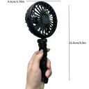 Mini bezlopatkový ventilátor s ohebným držákem na kočárek i stůl USB dobíjení skládací tichý provoz 3