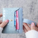 Mini billetera de dama 11 x 8 x 2 cm Motivo de cocodrilo Cierre con broche en la cinta Bolsillo con cremallera Cinta para llaves Varios 2