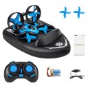 Mini Blå Drone Helikopter 3 i 1 Drone Båd Køretøj LED Lys 6-akset Gyroskop 2 Hastigheder 360° Vipbar Fjernbetjening 150 mAh Batteri 1