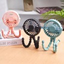 Mini-bladloze ventilator met flexibele houder voor kinderwagen en tafel USB-oplaadbaar opvouwbaar stille werking 1