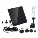 Mini bomba de fonte solar com painel solar 7 V 1,2 W Painel 110 x 110 mm Cabo 1,5 m ABS Preto Para lago de jardim e piscina 1