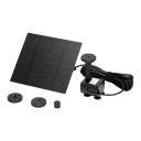 Mini bomba de fonte solar com painel solar 7 V 1,2 W Painel 110 x 110 mm Cabo 1,5 m ABS Preto Para lago de jardim e piscina 4