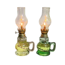 Mini bordolie lampe 19 × 8 cm glas dekorativ petroleum lampe til belysning af indretning og borddekoration 1