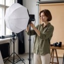 Mini Bowens Softbox 30 cm Schnelleinrasten Weiches gleichmäßiges Licht Faltbar Schwarz-Weiß Für LED-Lichter 40 W LT028 und 60 W LT005 4