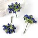 Mini buket af kunstige roser 12 stk dekorative knopper på trådede stilke til bryllupper buket arrangementer kranse og DIY skabelse 6