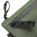 Mini carteira 9 x 13 x 1,5 cm X-Pac pouch com fecho para moedas, chaves e pequenos objetos em tecido neutro em carbono 5