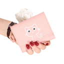 Mini carteira com gatinho animado e patinha da sorte 11,5x9 cm mais de 7 compartimentos janela para foto bolso para notas design fofo 5