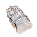 Mini carteira transparente à prova de água 12 cm Plástico Com fecho Estojo compacto para moedas, chaves e pequenos objetos 3