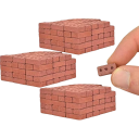 Mini cegły z otworami 16 x 8 mm 1:16 50 sztuk Realistyczne klocki budowlane Dioramy fałszywe ściany Modelowe domki krajobraz piaskownica kreatywne akcesoria 3