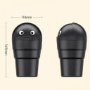 Mini cestino della spazzatura con coperchio compatto 169 x 94 mm plastica nera da tavolo per auto ufficio bagno e casa 2