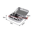 Mini cinzeiro metálico portátil 4.5x6x2 cm Cinzeiro de bolso em aço inoxidável Cinzeiro de mesa com tampa trancável 3