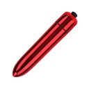 Mini clitoris vibrator met een glanzende metallic look, compact formaat 9,1 x 1,8 cm, verschillende kleuren, werkt op 1x AAA, discrete 2