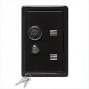 Mini cofre com chave e fechadura numérica rotativa, 10×12×18 cm, revestimento metálico resistente à corrosão, armazenamento compacto 2