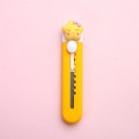 Mini coltello da taglio Giallo con stella Coltello carino per lettere e pacchi Coltello pratico per scuola, ufficio e uso domestico 2