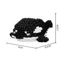 Mini construção criativa Orca 8 x 8,5 x 3,5 cm Mundo oceânico subaquático Blocos de partículas Modelo de animal educativo Pequena construção 2