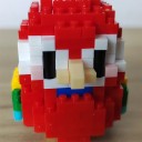 Mini construção de papagaio 10 x 7,6 x 6,5 cm Modelo detalhado de pequenas peças para construção criativa Construção decorativa para crianças 5
