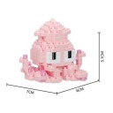 Mini construção divertida Polvo 7 x 6 x 5,1 cm Mundo subaquático Oceânico Blocos de partículas Modelo animal educativo criativo Construção pequena 2