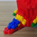 Mini construcción de loro 10 x 7,6 x 6,5 cm Modelo detallado de pequeñas piezas para construcción creativa Juego de construcción decorativo para niños y adultos 4