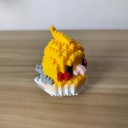 Mini construcción de pájaro 10 x 7,6 x 6,5 cm Modelo detallado de pequeñas piezas para construcción creativa Juego de construcción decorativo para niños y adultos 3