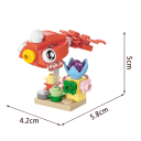 Mini construcción de pez 4,2 x 5,8 x 5 cm 40 pcs Ladrillos micro Pequeño modelo acuático 3D Bloques de construcción creativos para niños Juego de mini 2