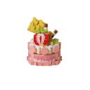 Mini costruzione decorativa di dessert 3D torta di fragole con decorazioni mattoncini micro blocchi creativi per bambini 8+ e adulti regali di compleanno 3