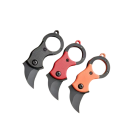 Mini couteau de poche pliant en acier inoxydable de 8,2 cm avec lame courbée Porte-clés EDC couteau de poche Pour les voyages Outil de plein air Randonnée Survie 2