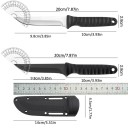 Mini cuchillo de 20 cm de acero inoxidable con funda, cuchillo de bolsillo para exteriores, hoja recta, para acampar, supervivencia 4
