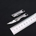 Mini cuțit de buzunar pliabil din oțel inoxidabil 8 cm cu breloc Breloc compact EDC Cuțit ascuțit pentru călătorii Drumeții Echipament în aer liber 3