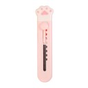 Mini Cutting Knife 9.2 cm with Paw Print Design Pink White Black Colour Cute Office Paper Knife Packaging School Supplies Safe Design 1