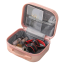 Mini dámský cestovní kufr 30 x 15 x 24 cm pevný odolný materiál ABS a PC s madlem a zipem na dovolenou víkendové cesty a kosmetiku 2