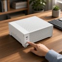 Mini datorlåda T10 240 x 211 x 95 mm för Mini-ITX moderkort med Flex ATX nätaggregat och kylare upp till 70 mm för spel- och kontors-PC 4