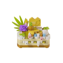 Mini desert dulce 3D set de construcție cu tort de ananas și decor Micro cărămizi Blocuri creative pentru copii de 8+ ani și adulți cadouri de ziua 2