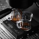 Mini digital köksvåg för kaffe 0,3–2 kg 104 × 104 × 19 mm 270 g med timer uppladdningsbar USB-C exakt baristavåg för espresso 6