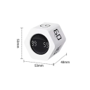 Mini-Digital-Küchentimer mit voreingestellten Zeiten, wiederaufladbarer Timer, 500 mAh, Timer zum Kochen, Lernen, Training, Zeiterinnerung 3
