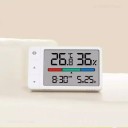 Mini Digital Thermometer and Hygrometer with Clock 80 x 48 mm LCD Display Indoor Temperature and Humidity Measurement Stand or Hanging Function 2
